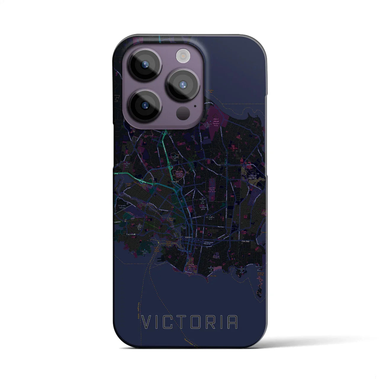 【ビクトリア(カナダ)】地図柄iPhoneケース(バックカバータイプ)