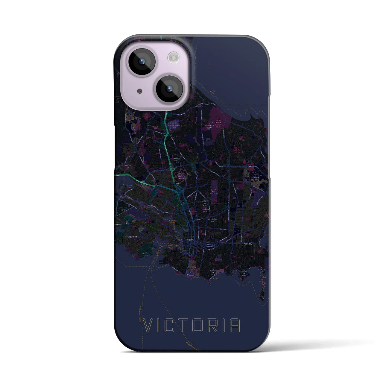 【ビクトリア(カナダ)】地図柄iPhoneケース(バックカバータイプ)