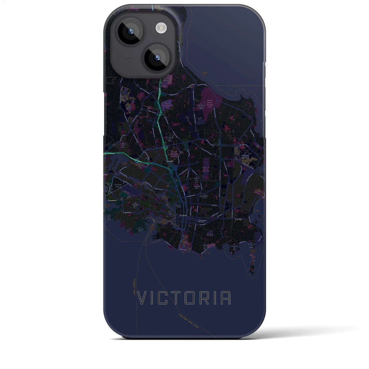 【ビクトリア(カナダ)】地図柄iPhoneケース(バックカバータイプ)