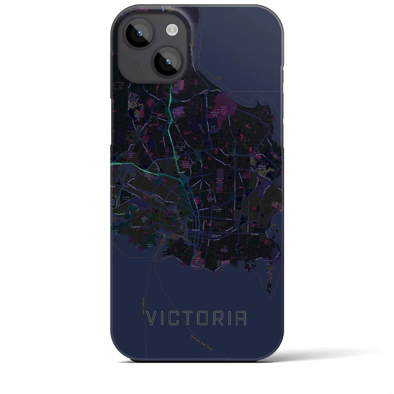 【ビクトリア(カナダ)】地図柄iPhoneケース(バックカバータイプ)