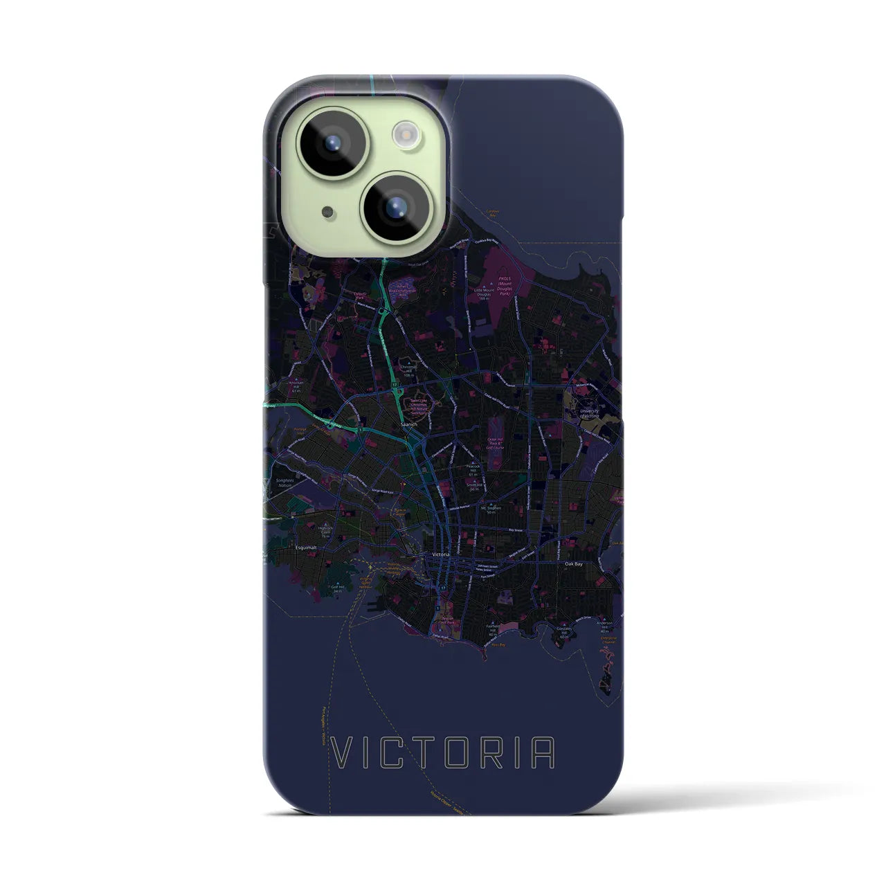 【ビクトリア(カナダ)】地図柄iPhoneケース(バックカバータイプ)