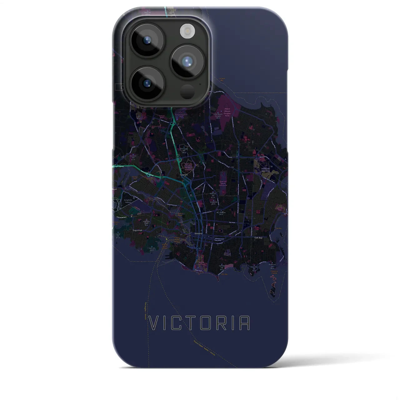 【ビクトリア(カナダ)】地図柄iPhoneケース(バックカバータイプ)