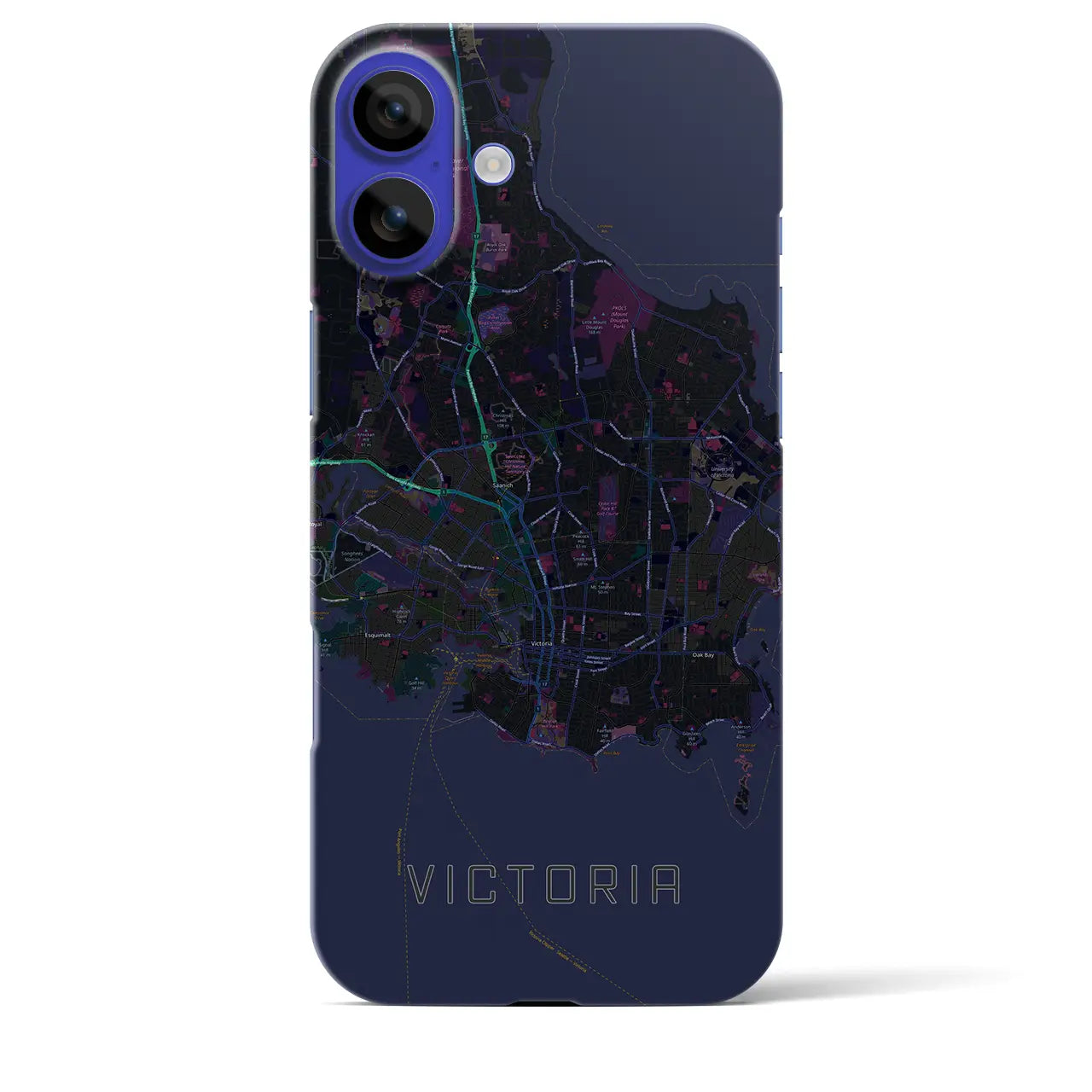 【ビクトリア(カナダ)】地図柄iPhoneケース(バックカバータイプ)
