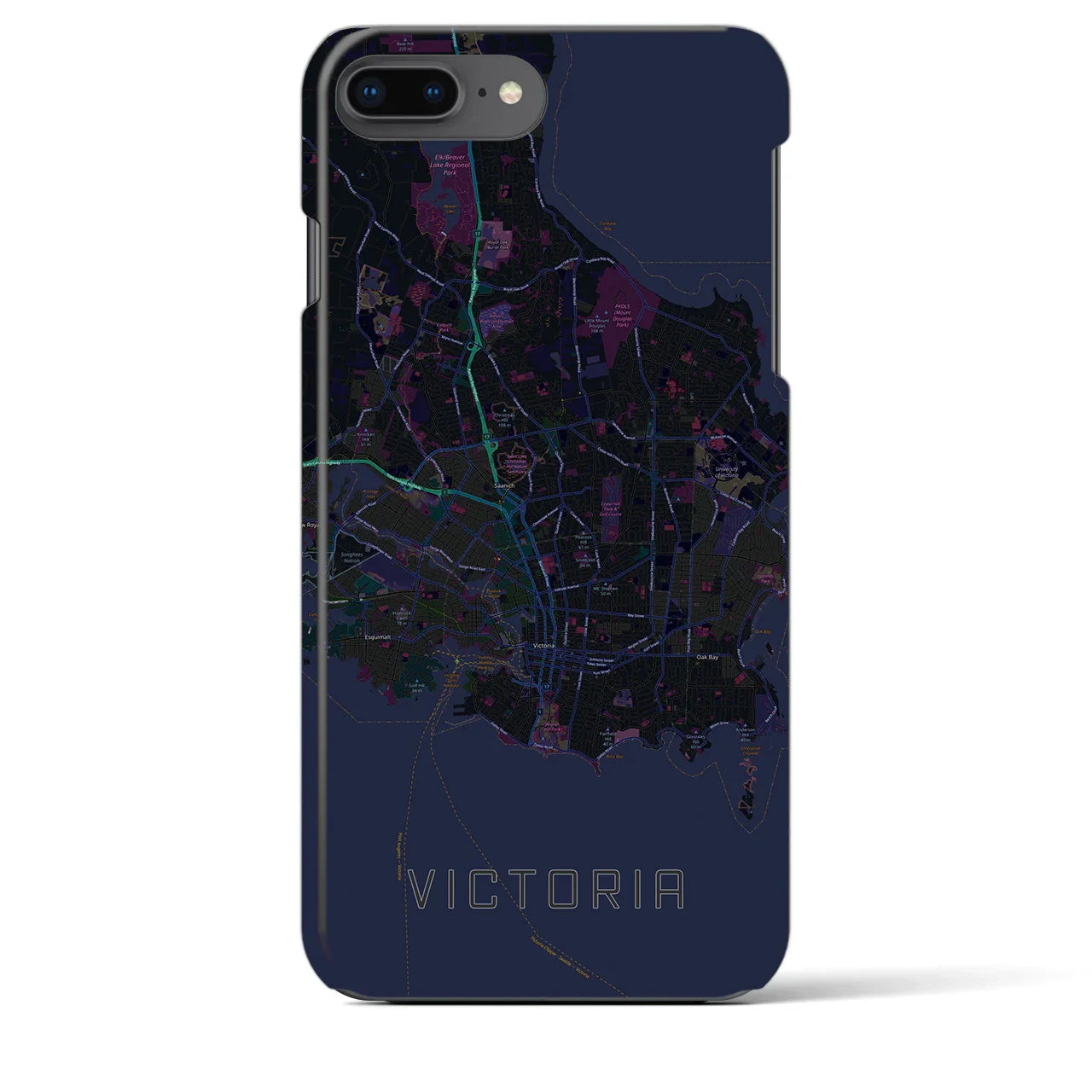 【ビクトリア(カナダ)】地図柄iPhoneケース(バックカバータイプ)