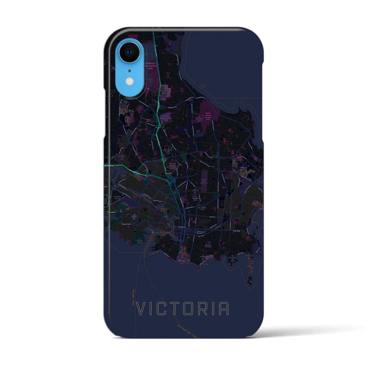 【ビクトリア(カナダ)】地図柄iPhoneケース(バックカバータイプ)