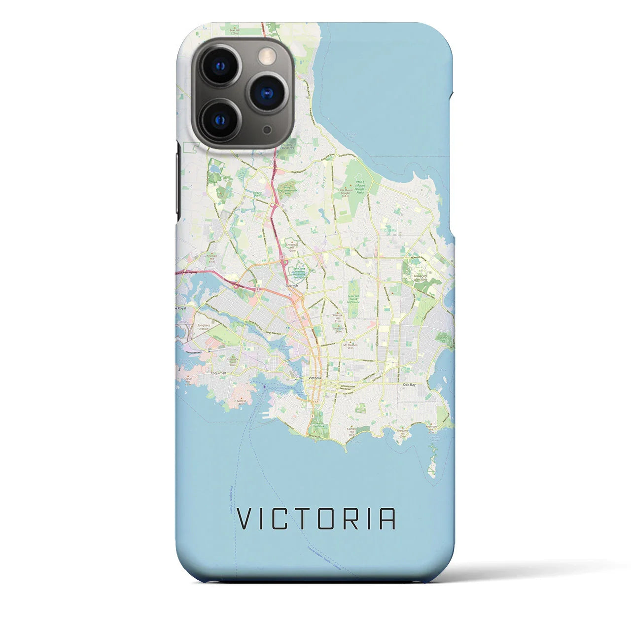 【ビクトリア(カナダ)】地図柄iPhoneケース(バックカバータイプ)