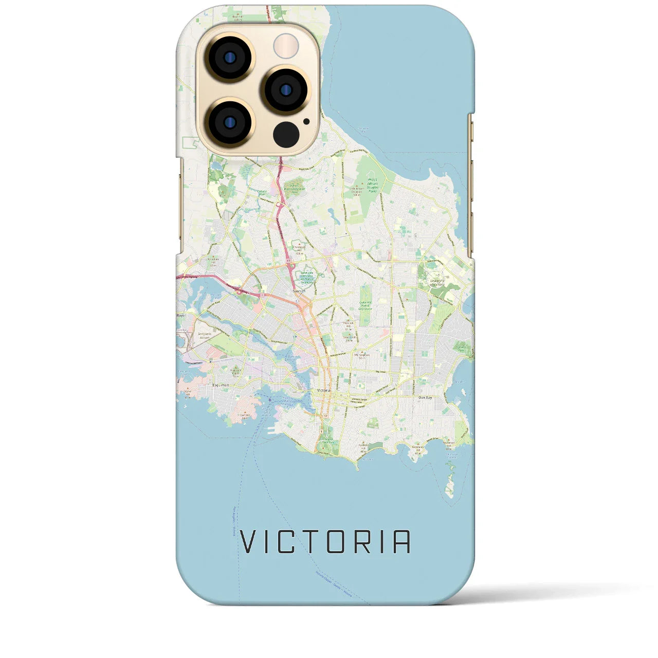 【ビクトリア(カナダ)】地図柄iPhoneケース(バックカバータイプ)