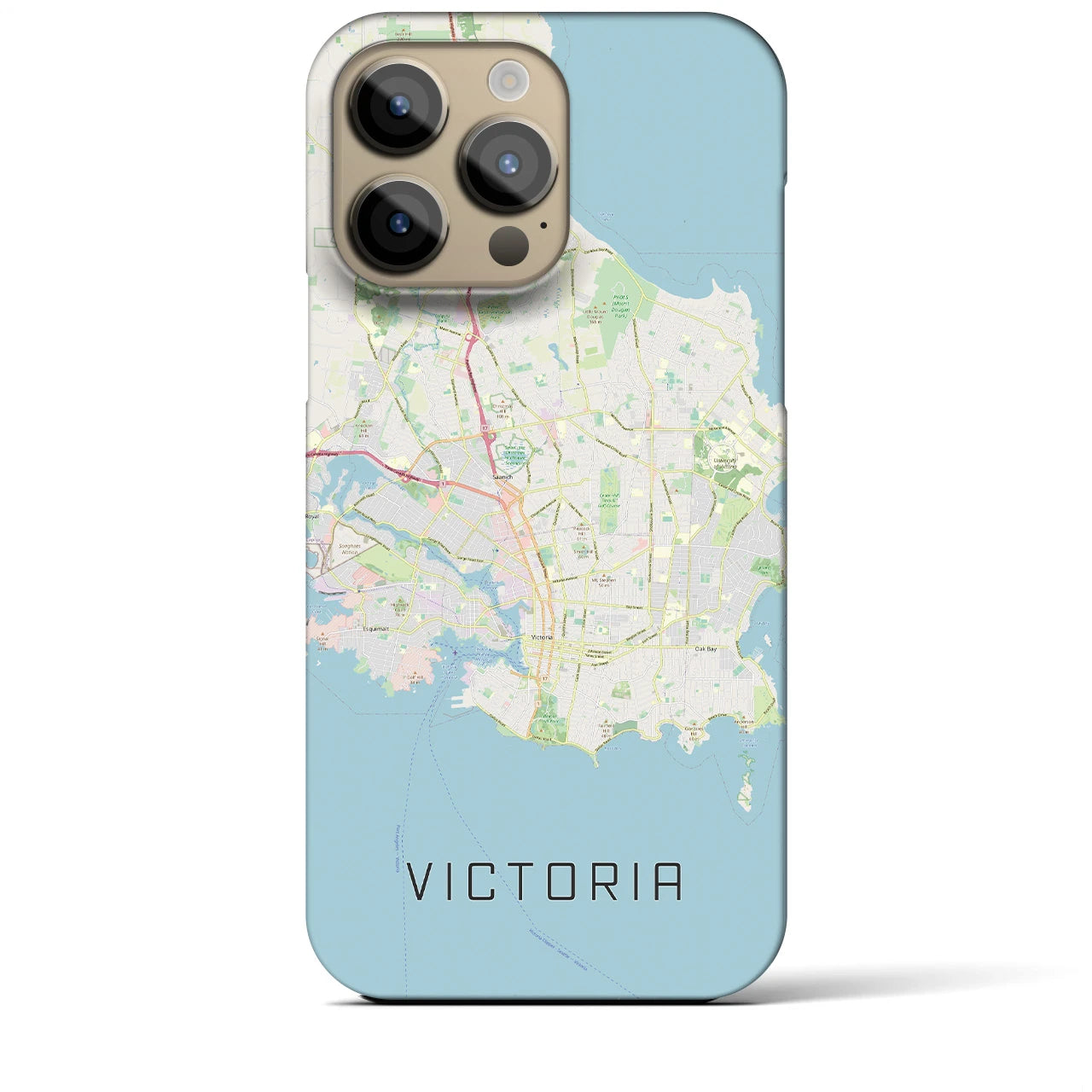 【ビクトリア(カナダ)】地図柄iPhoneケース(バックカバータイプ)