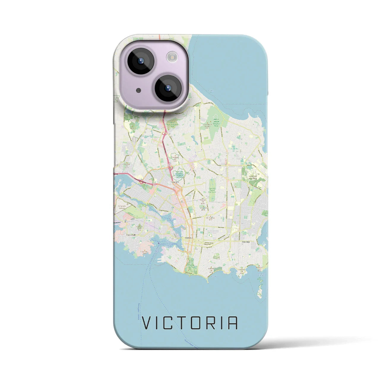 【ビクトリア(カナダ)】地図柄iPhoneケース(バックカバータイプ)