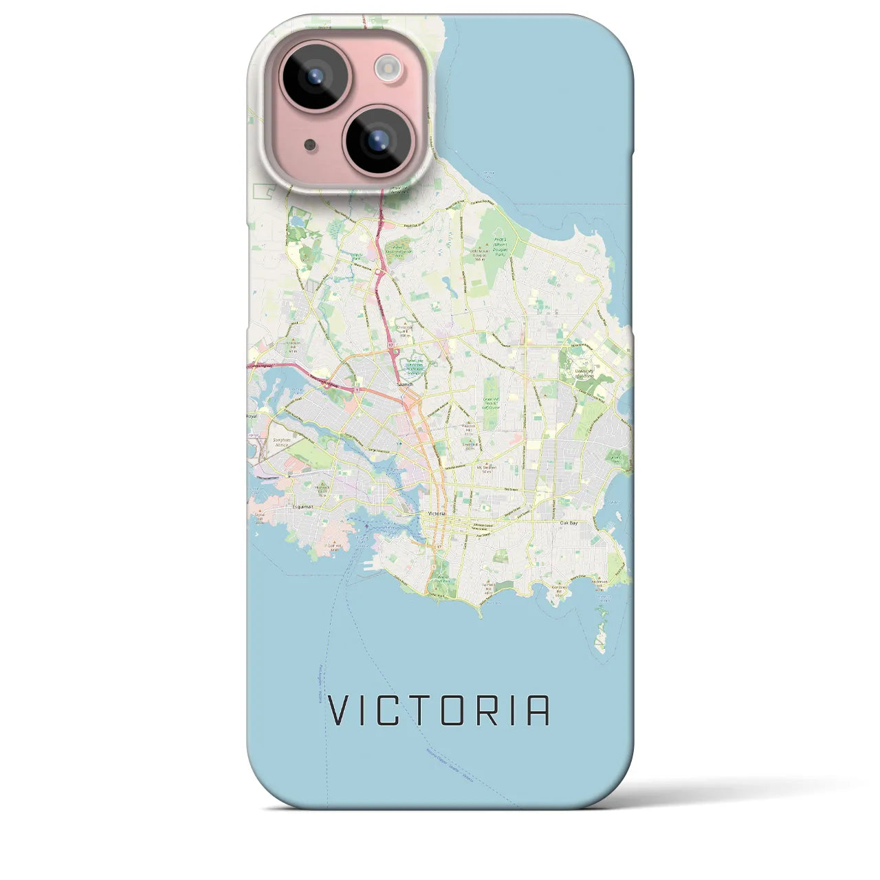 【ビクトリア(カナダ)】地図柄iPhoneケース(バックカバータイプ)