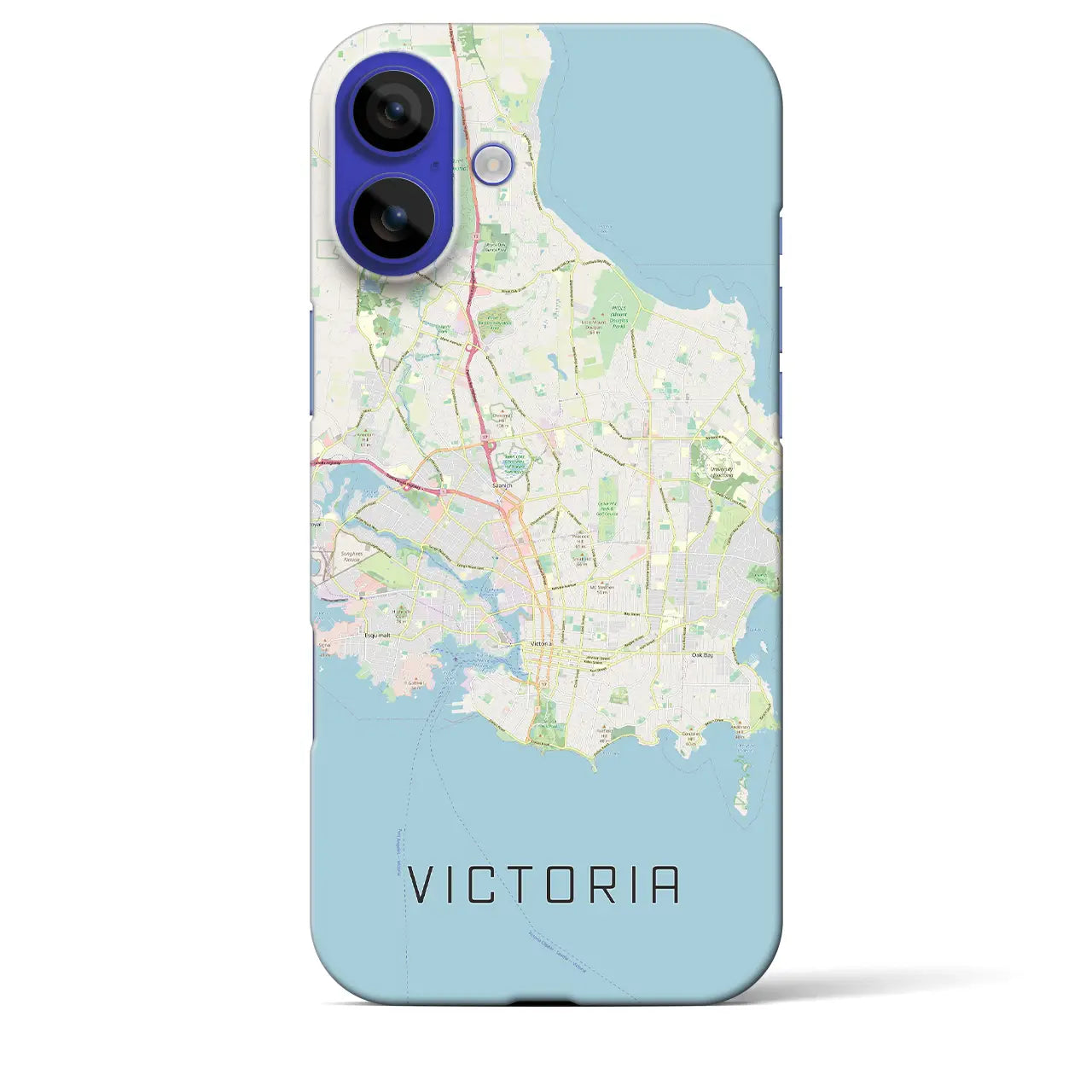 【ビクトリア(カナダ)】地図柄iPhoneケース(バックカバータイプ)