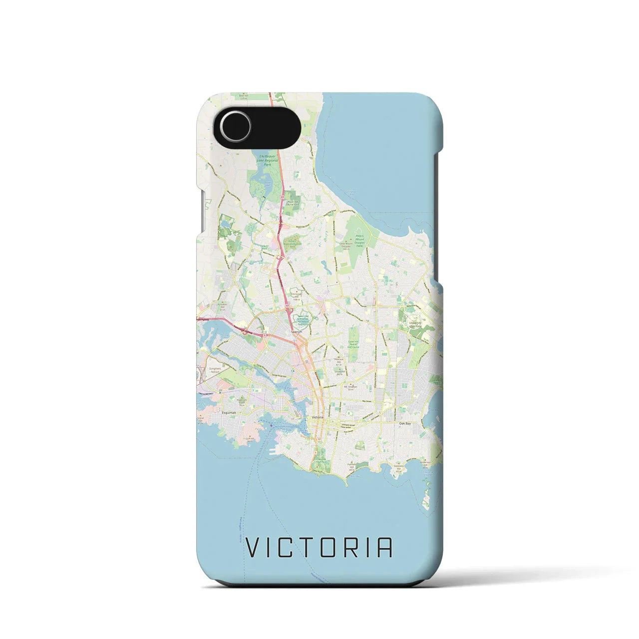 【ビクトリア(カナダ)】地図柄iPhoneケース(バックカバータイプ)