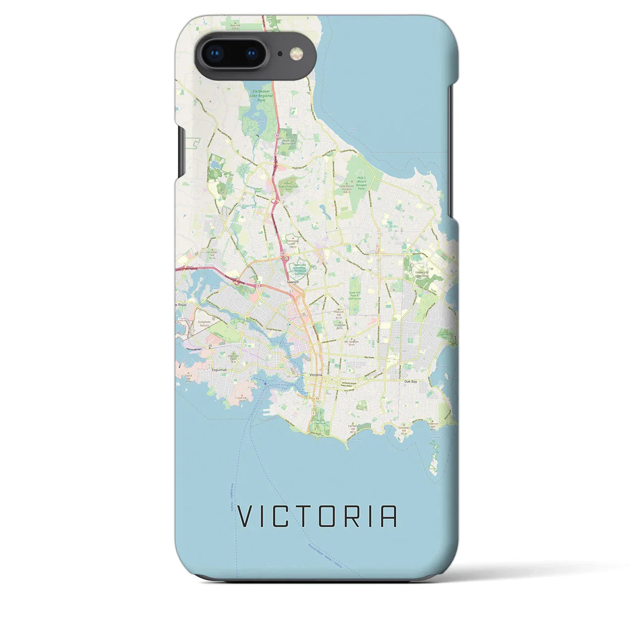 【ビクトリア(カナダ)】地図柄iPhoneケース(バックカバータイプ)