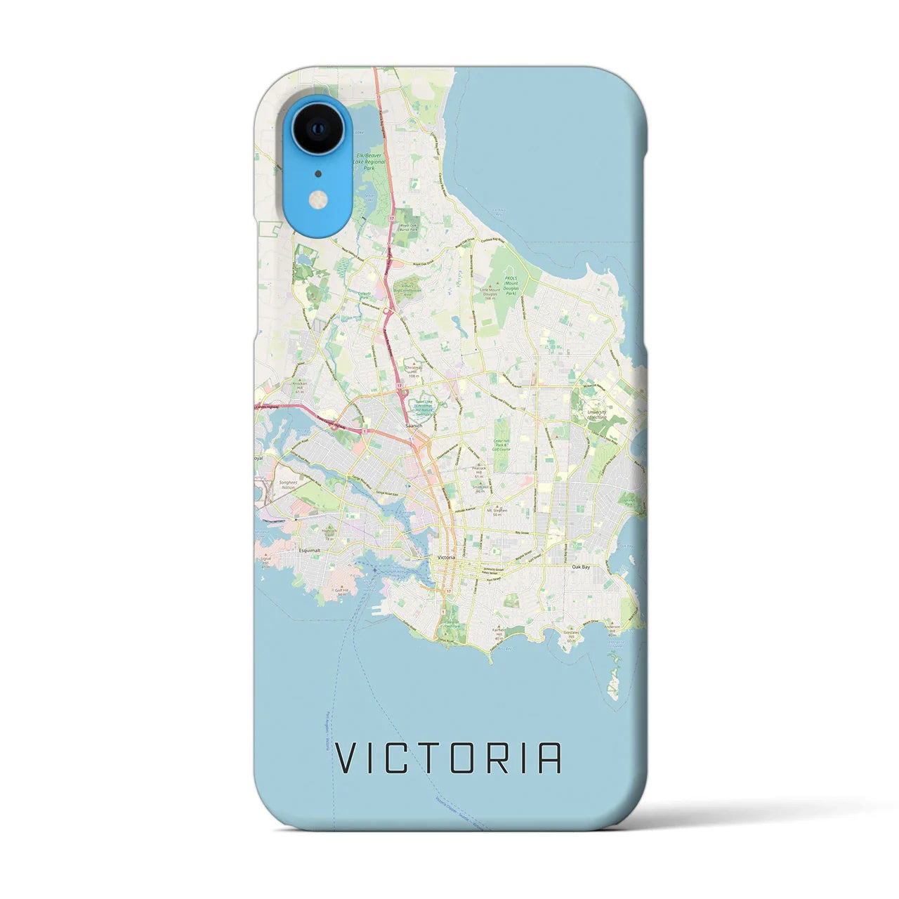 【ビクトリア(カナダ)】地図柄iPhoneケース(バックカバータイプ)