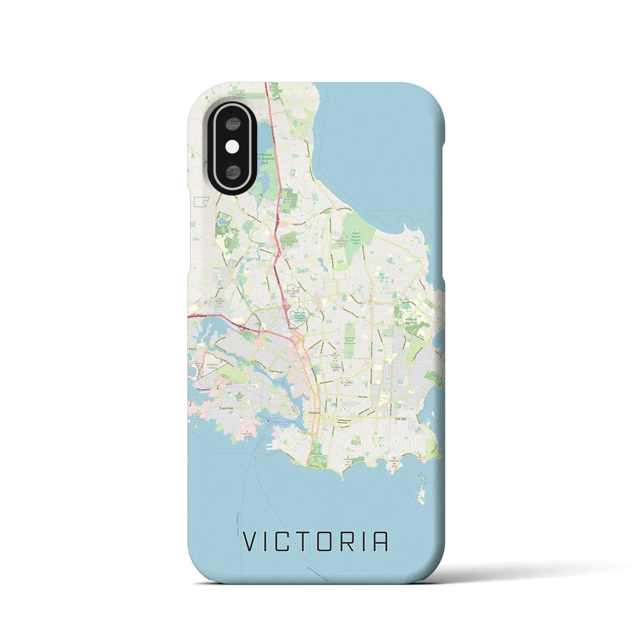 【ビクトリア(カナダ)】地図柄iPhoneケース(バックカバータイプ)