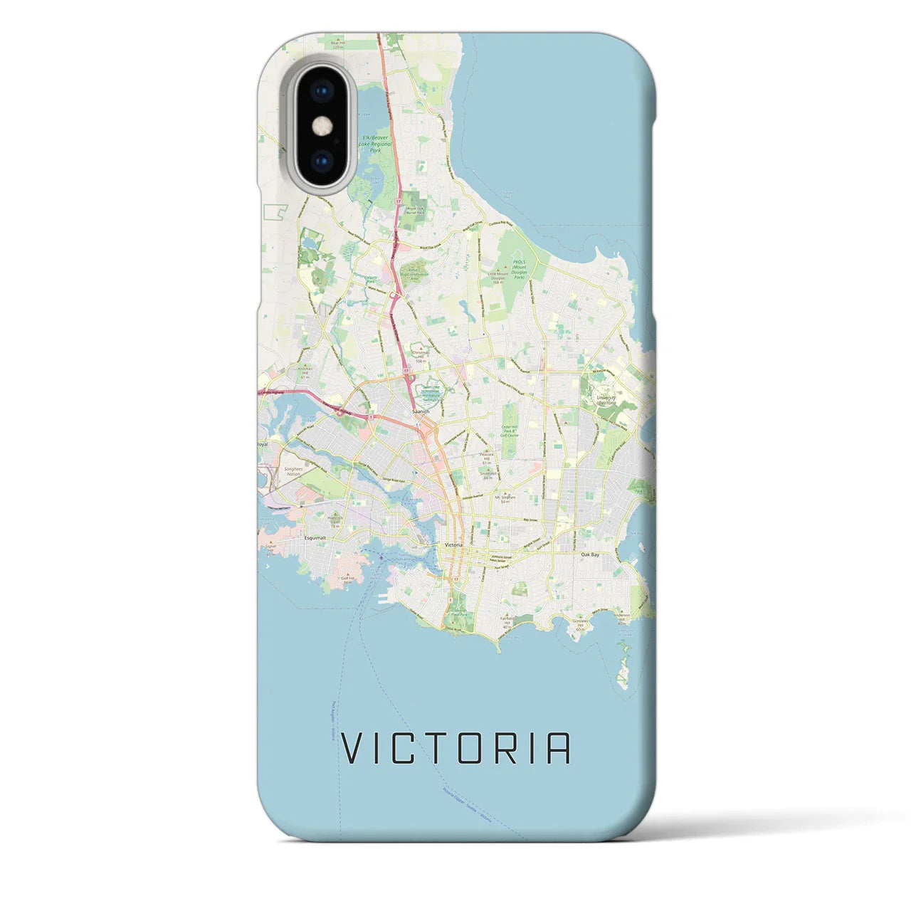 【ビクトリア(カナダ)】地図柄iPhoneケース(バックカバータイプ)