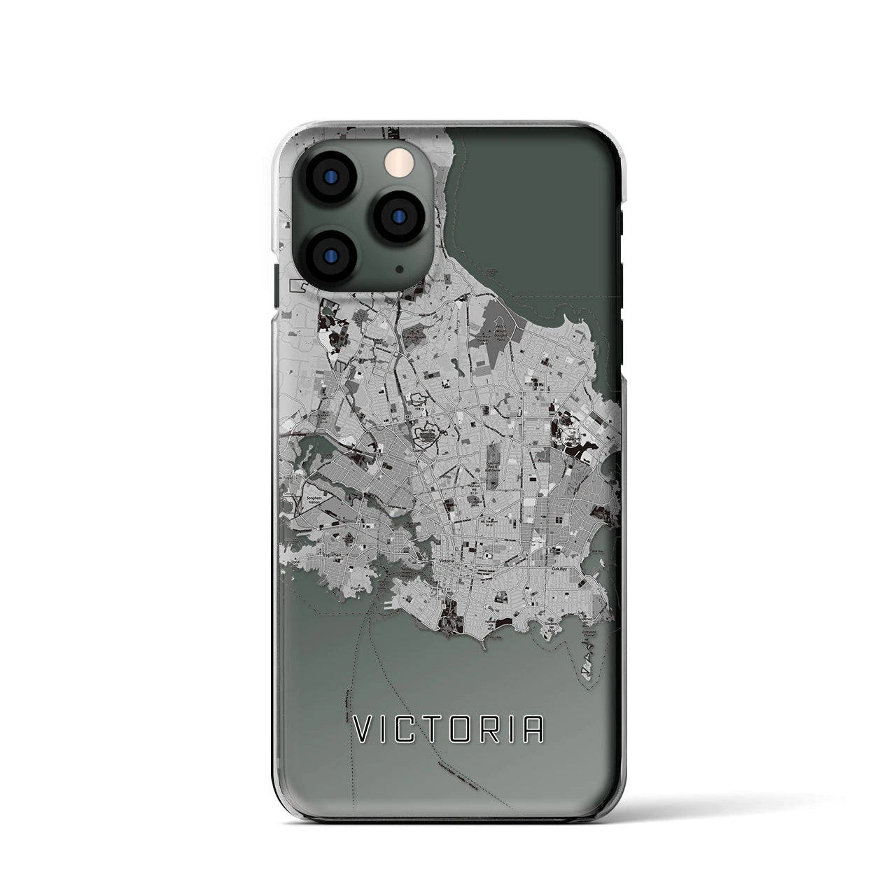 【ビクトリア(カナダ)】地図柄iPhoneケース(クリアタイプ)