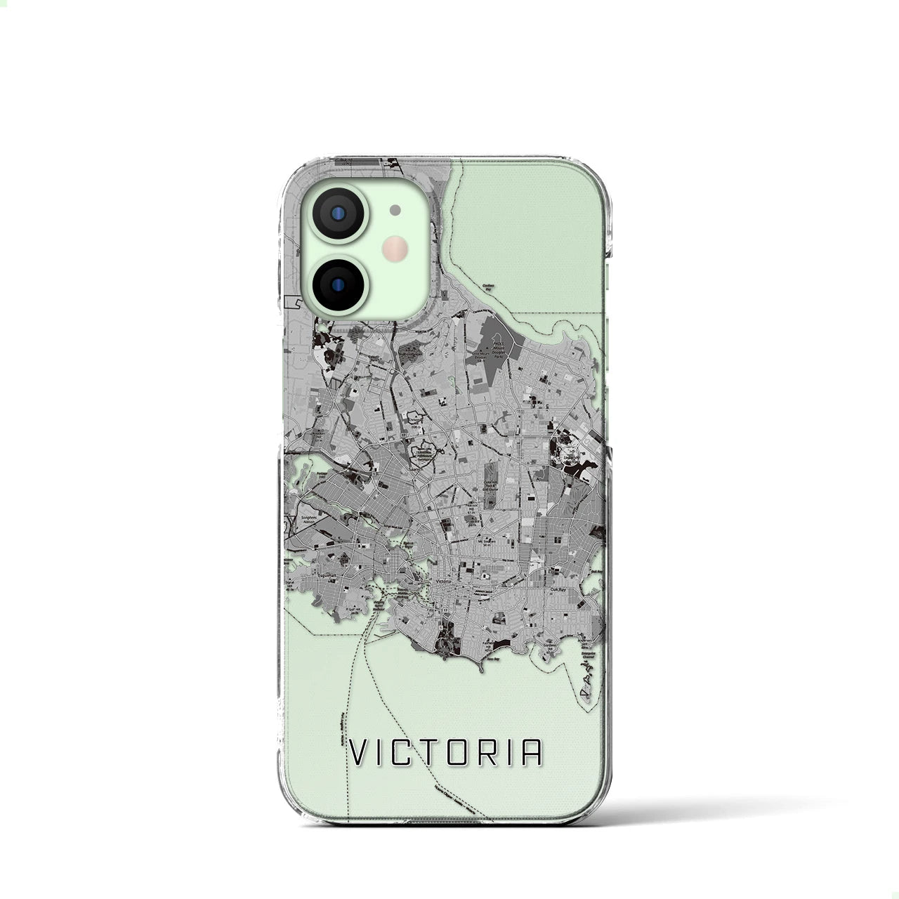 【ビクトリア(カナダ)】地図柄iPhoneケース(クリアタイプ)