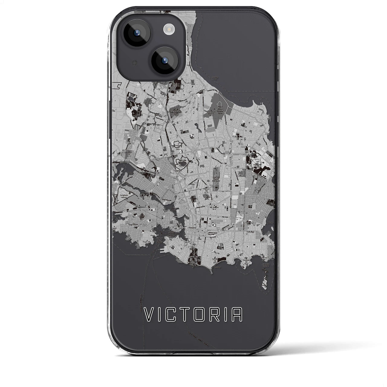 【ビクトリア(カナダ)】地図柄iPhoneケース(クリアタイプ)