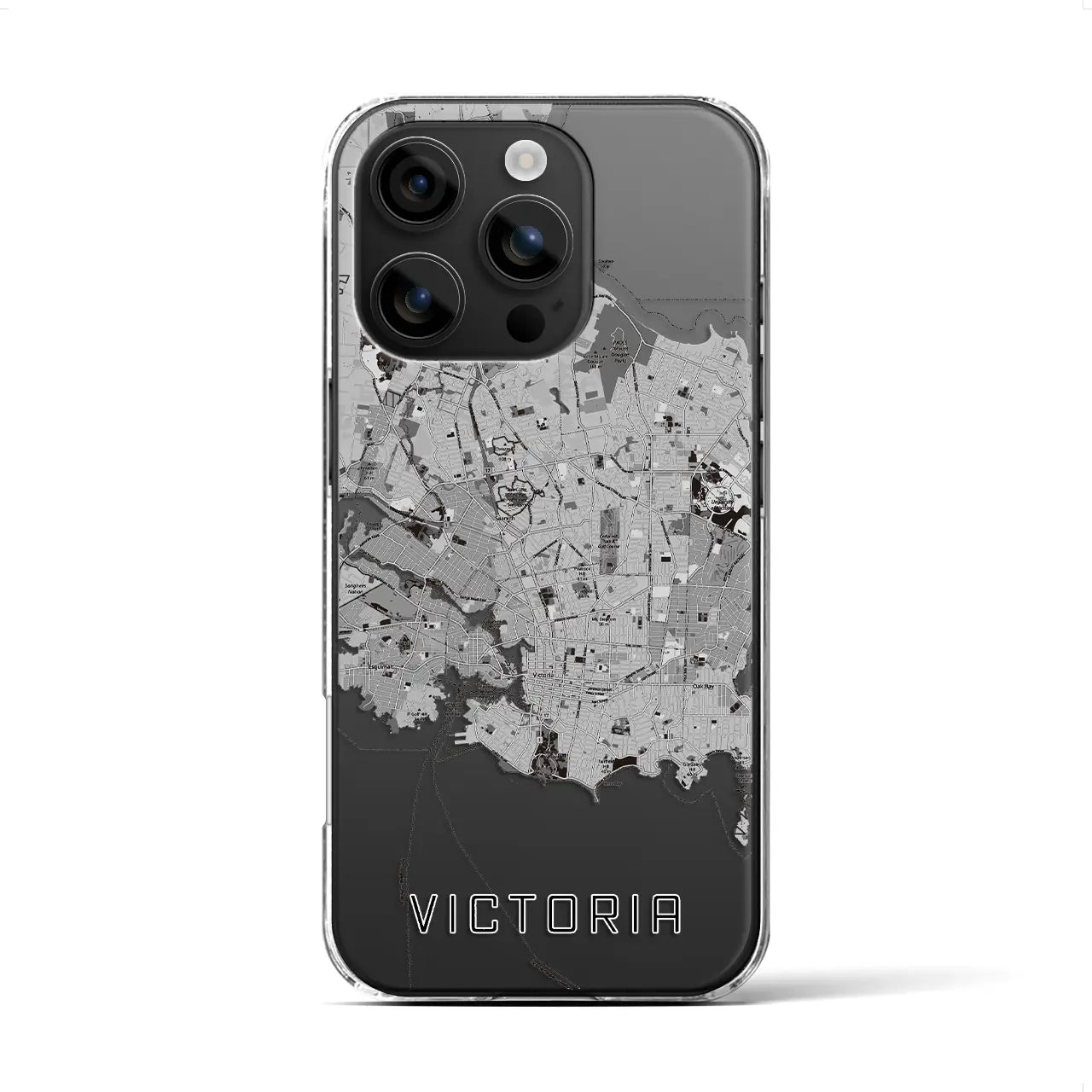 【ビクトリア(カナダ)】地図柄iPhoneケース(クリアタイプ)