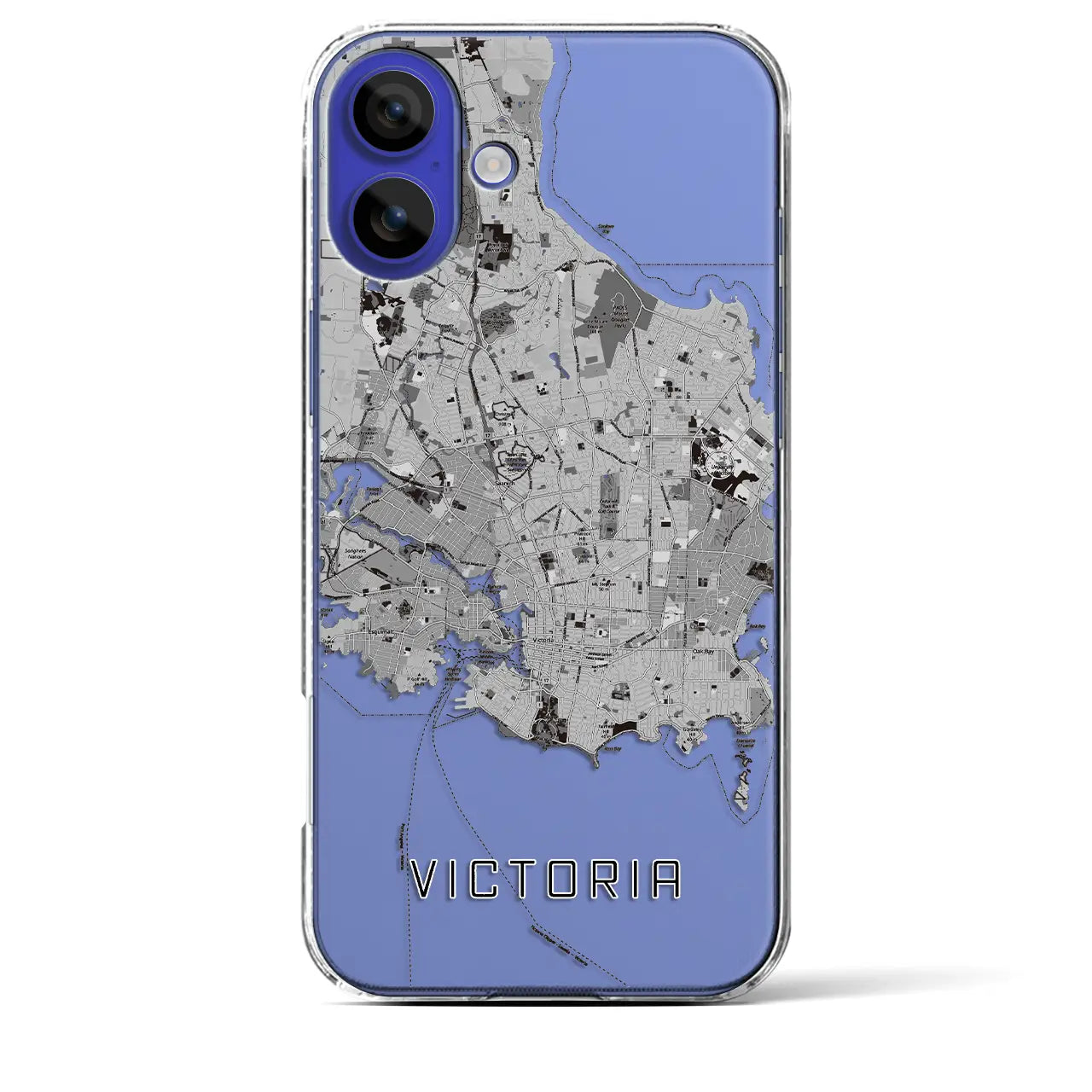 【ビクトリア(カナダ)】地図柄iPhoneケース(クリアタイプ)