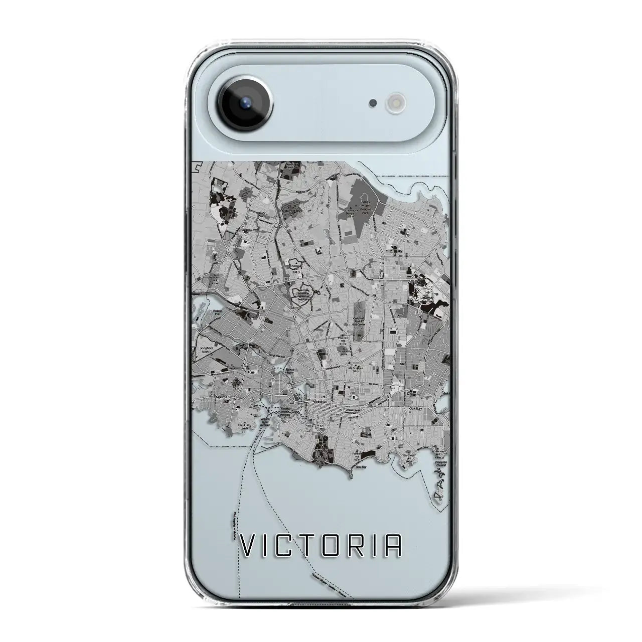 【ビクトリア(カナダ)】地図柄iPhoneケース(クリアタイプ)