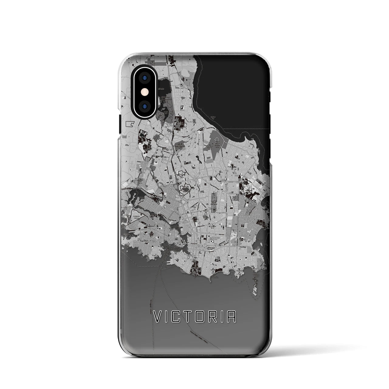 【ビクトリア(カナダ)】地図柄iPhoneケース(クリアタイプ)