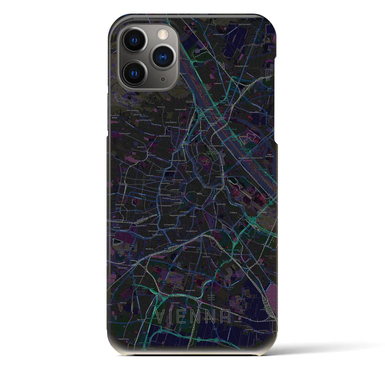 【ウィーン(オーストリア)】地図柄iPhoneケース(バックカバータイプ)