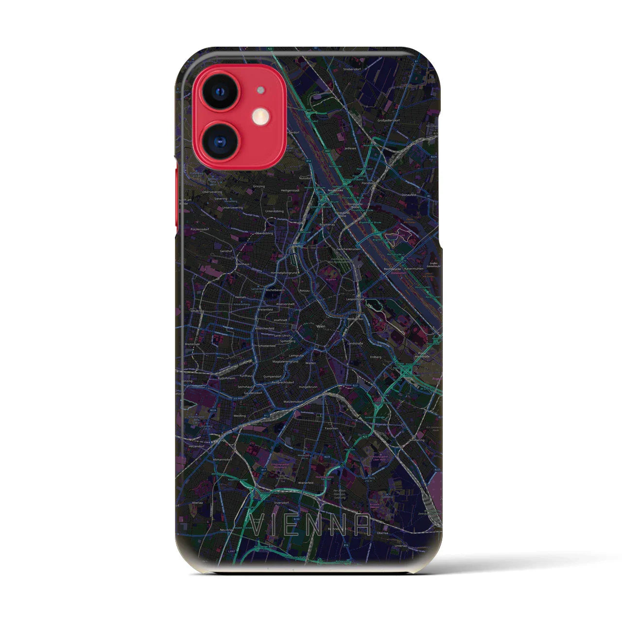 【ウィーン(オーストリア)】地図柄iPhoneケース(バックカバータイプ)