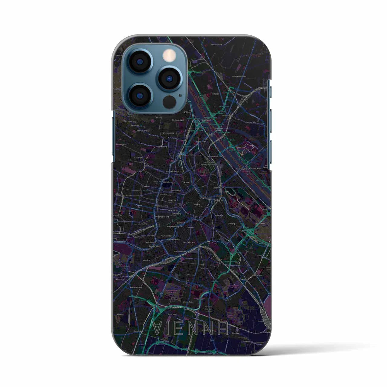 【ウィーン(オーストリア)】地図柄iPhoneケース(バックカバータイプ)