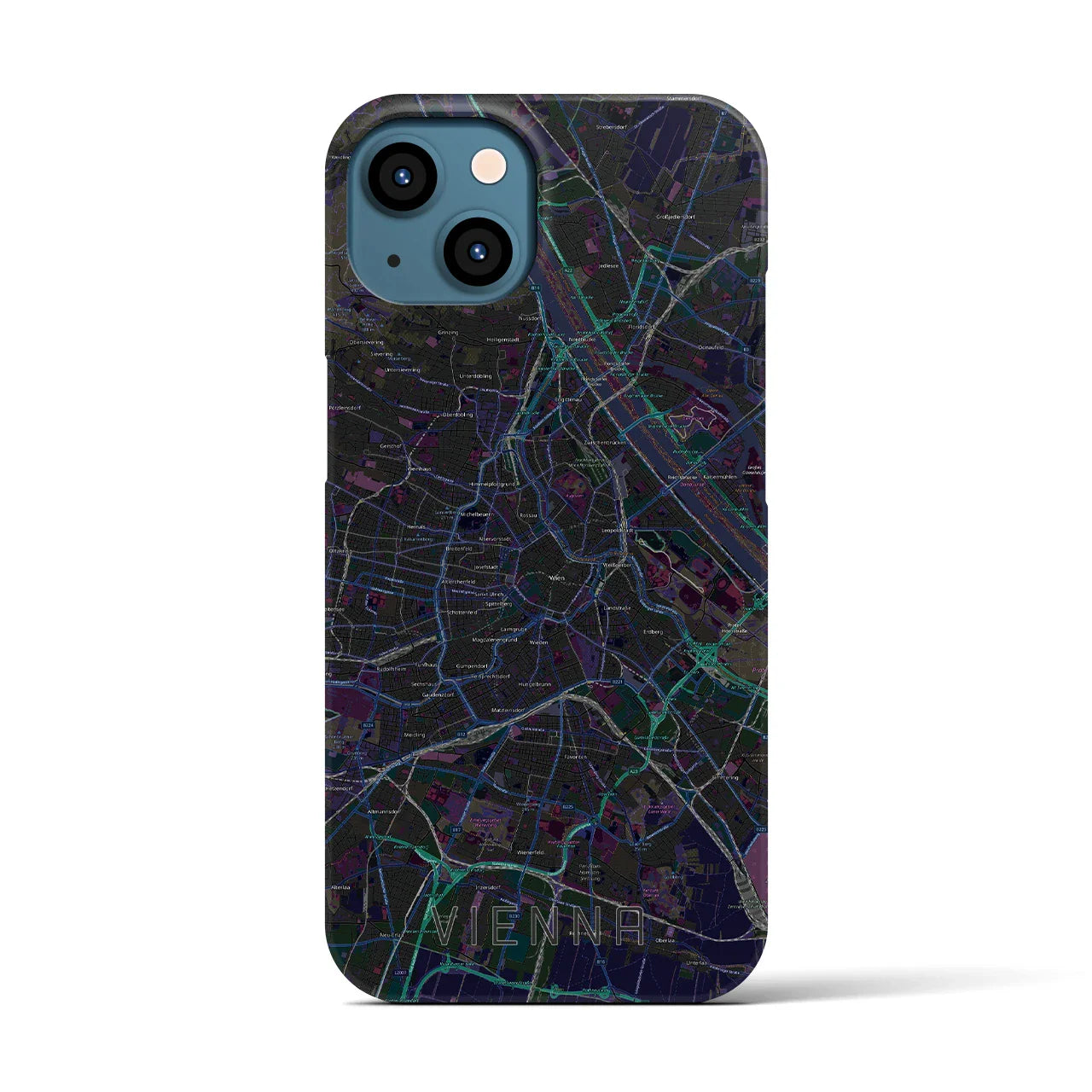 【ウィーン(オーストリア)】地図柄iPhoneケース(バックカバータイプ)