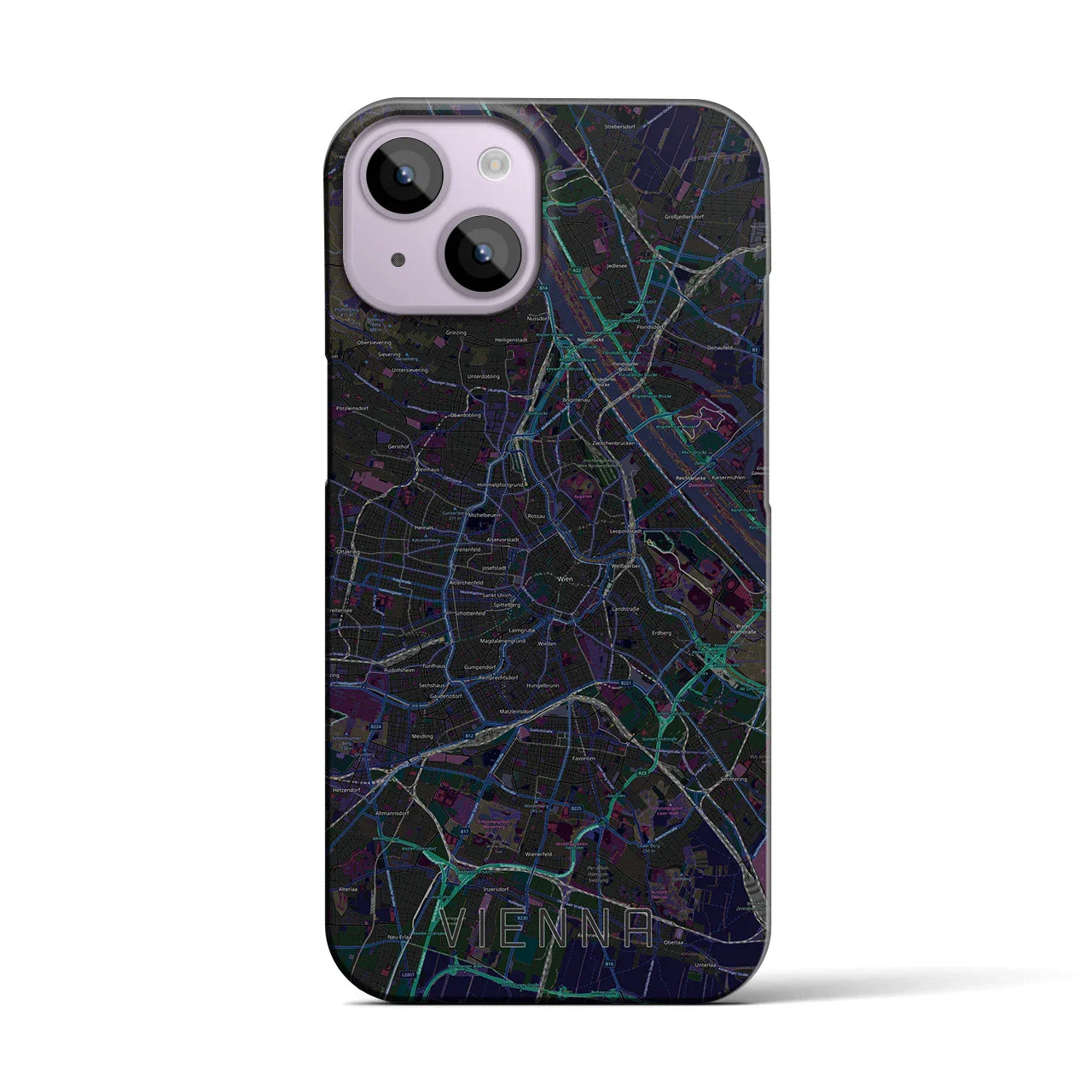 【ウィーン(オーストリア)】地図柄iPhoneケース(バックカバータイプ)
