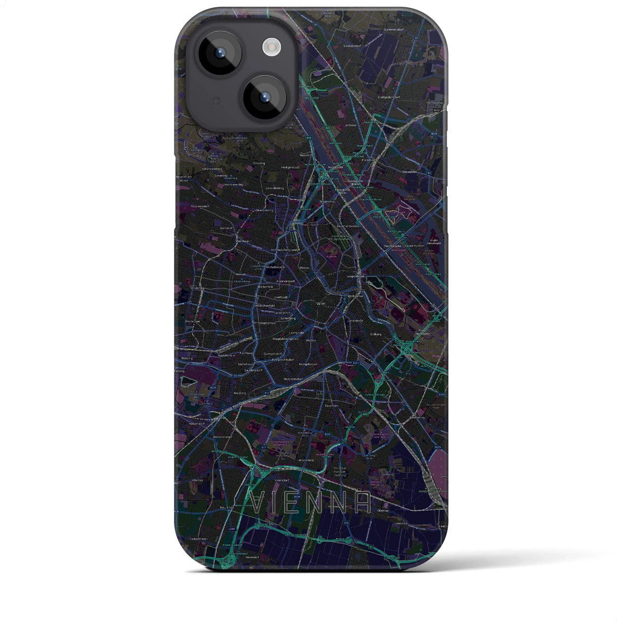 【ウィーン(オーストリア)】地図柄iPhoneケース(バックカバータイプ)