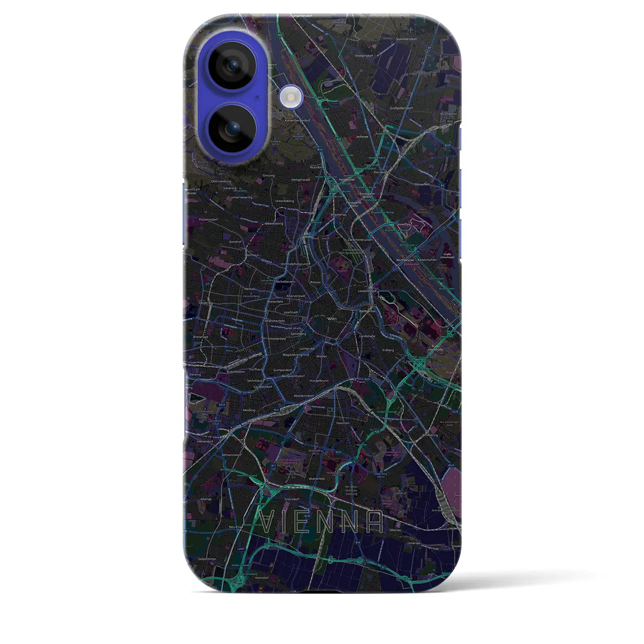 【ウィーン(オーストリア)】地図柄iPhoneケース(バックカバータイプ)