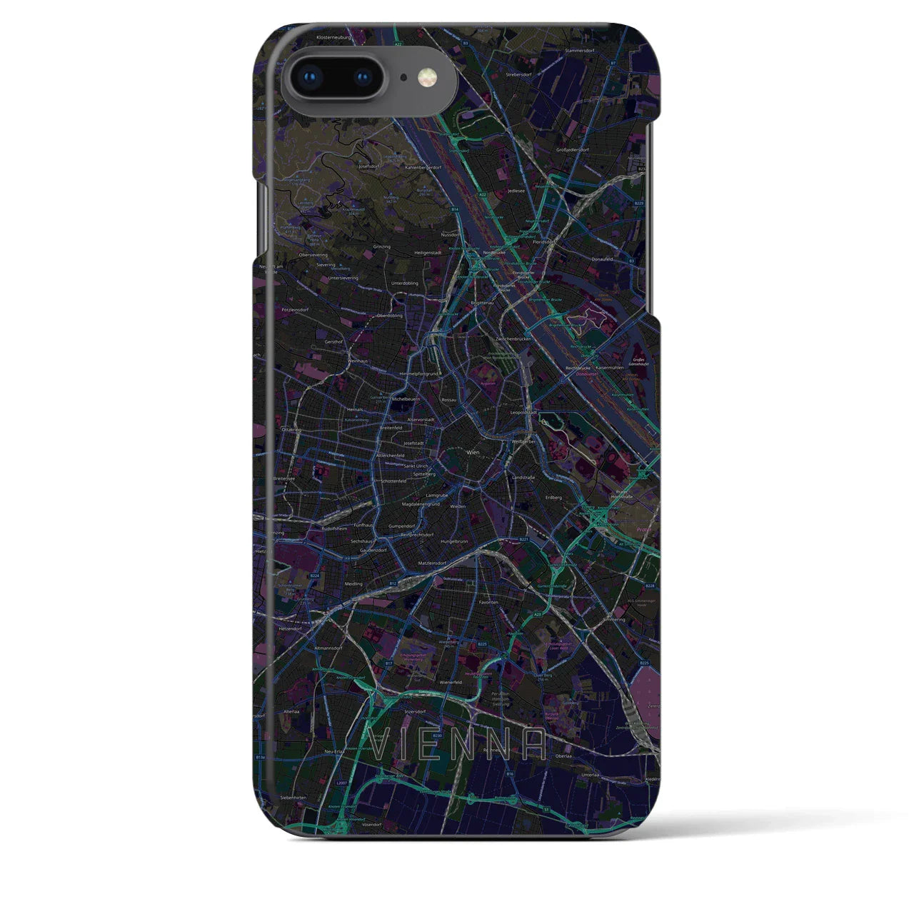 【ウィーン(オーストリア)】地図柄iPhoneケース(バックカバータイプ)