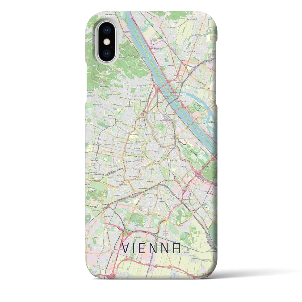 【ウィーン(オーストリア)】地図柄iPhoneケース(バックカバータイプ)