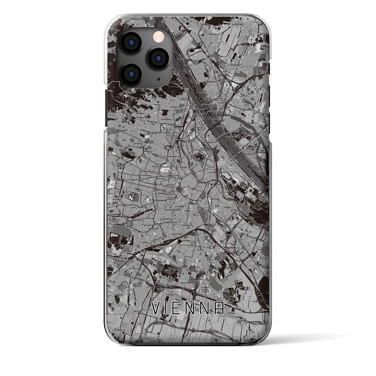 【ウィーン(オーストリア)】地図柄iPhoneケース(クリアタイプ)