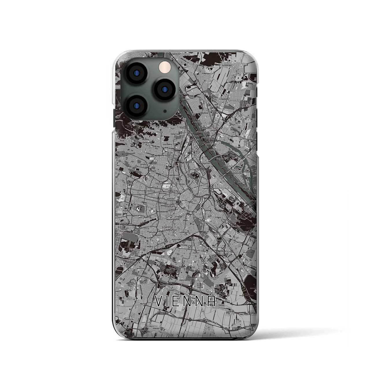 【ウィーン(オーストリア)】地図柄iPhoneケース(クリアタイプ)