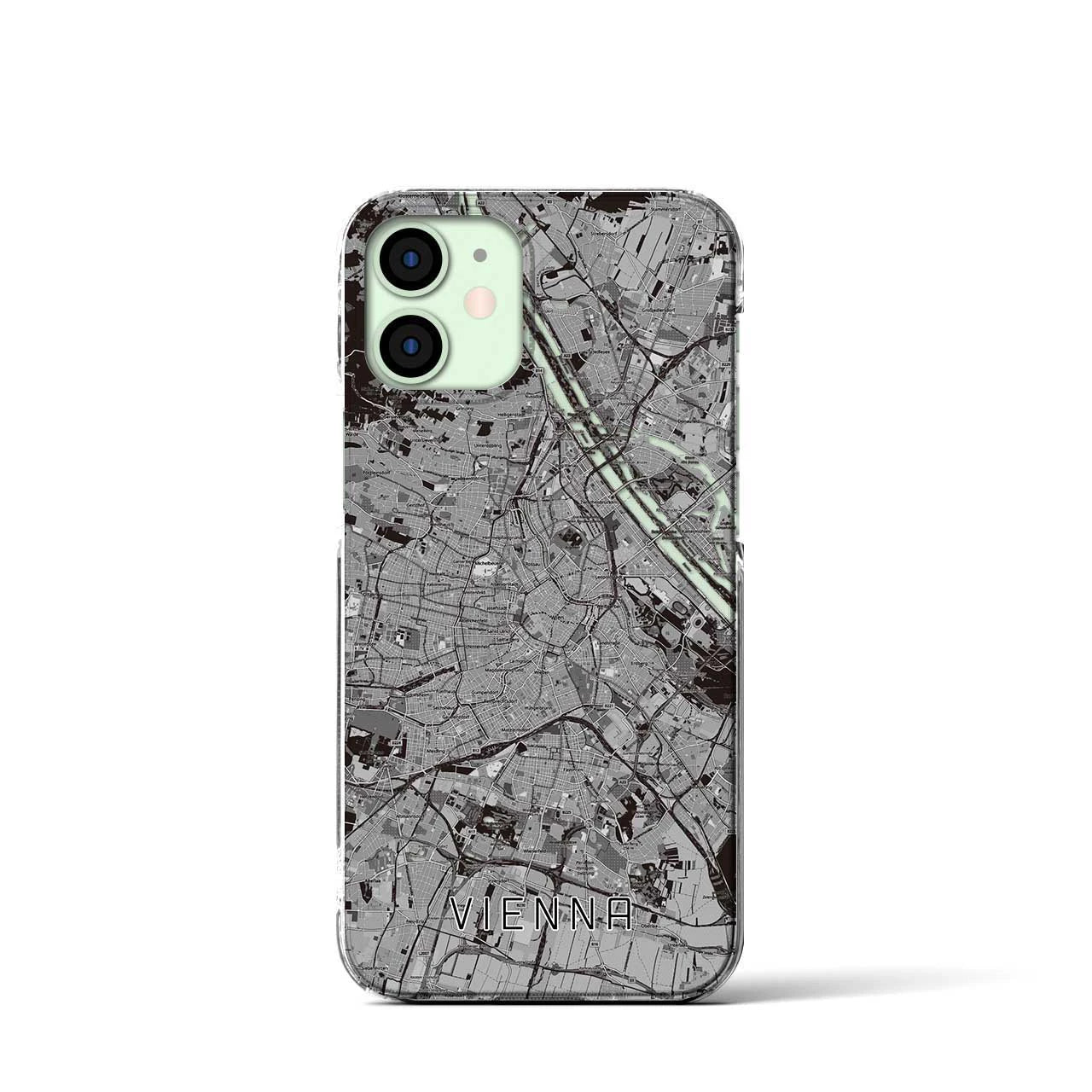 【ウィーン(オーストリア)】地図柄iPhoneケース(クリアタイプ)