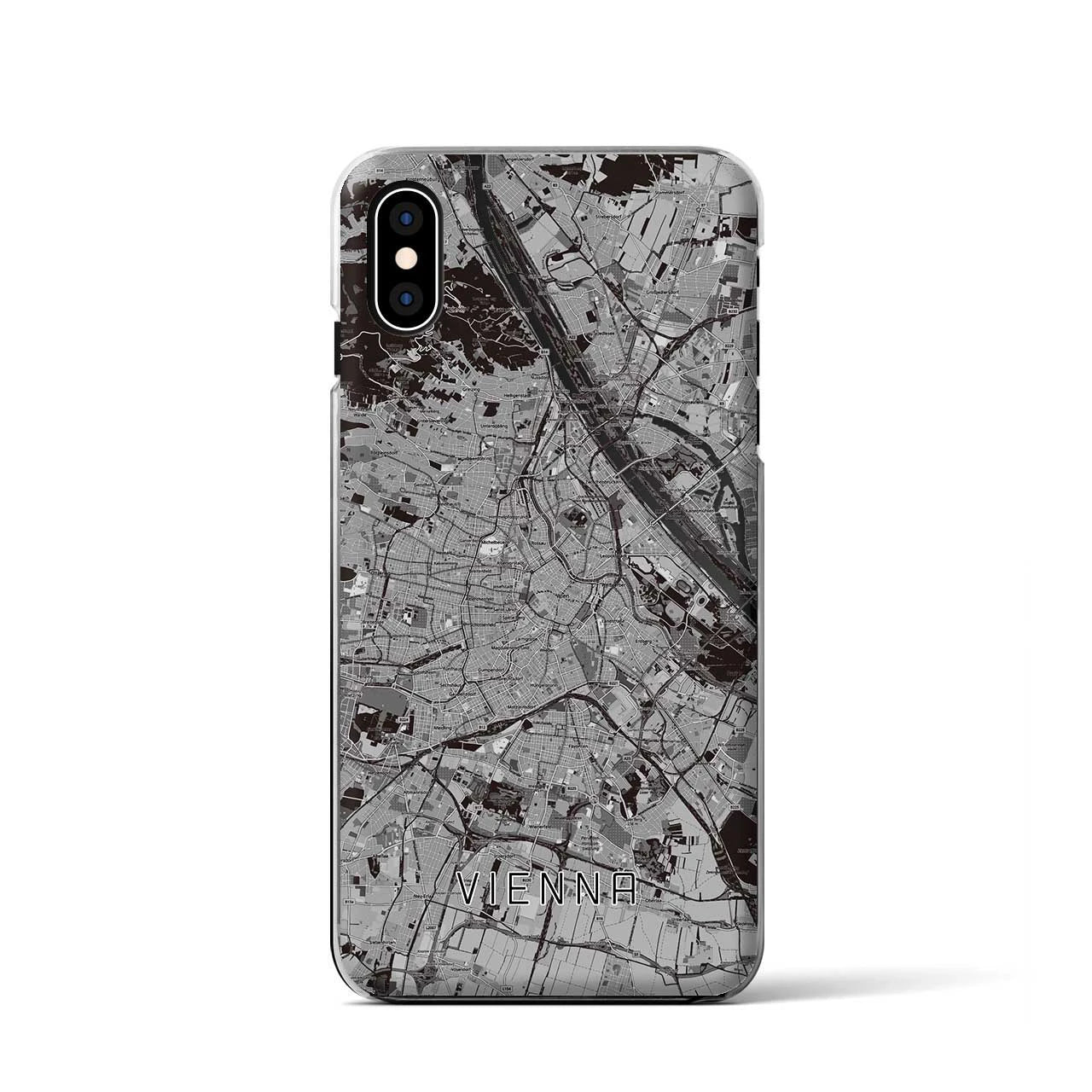 【ウィーン(オーストリア)】地図柄iPhoneケース(クリアタイプ)