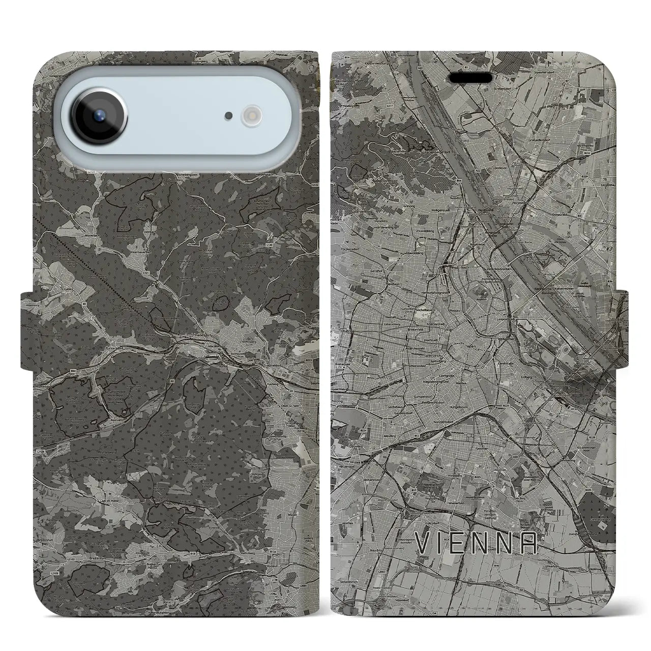 【ウィーン(オーストリア)】地図柄iPhoneケース(手帳タイプ)