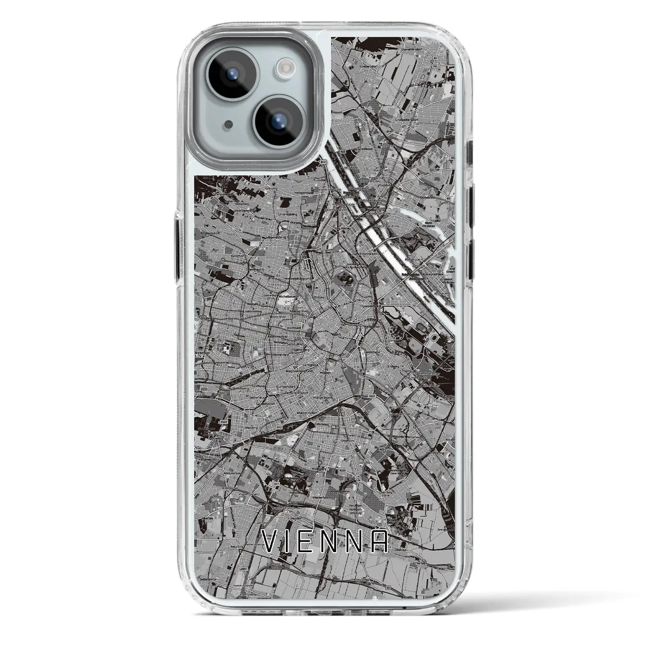 【ウィーン(オーストリア)】地図柄iPhoneケース(MagSafeタイプ)