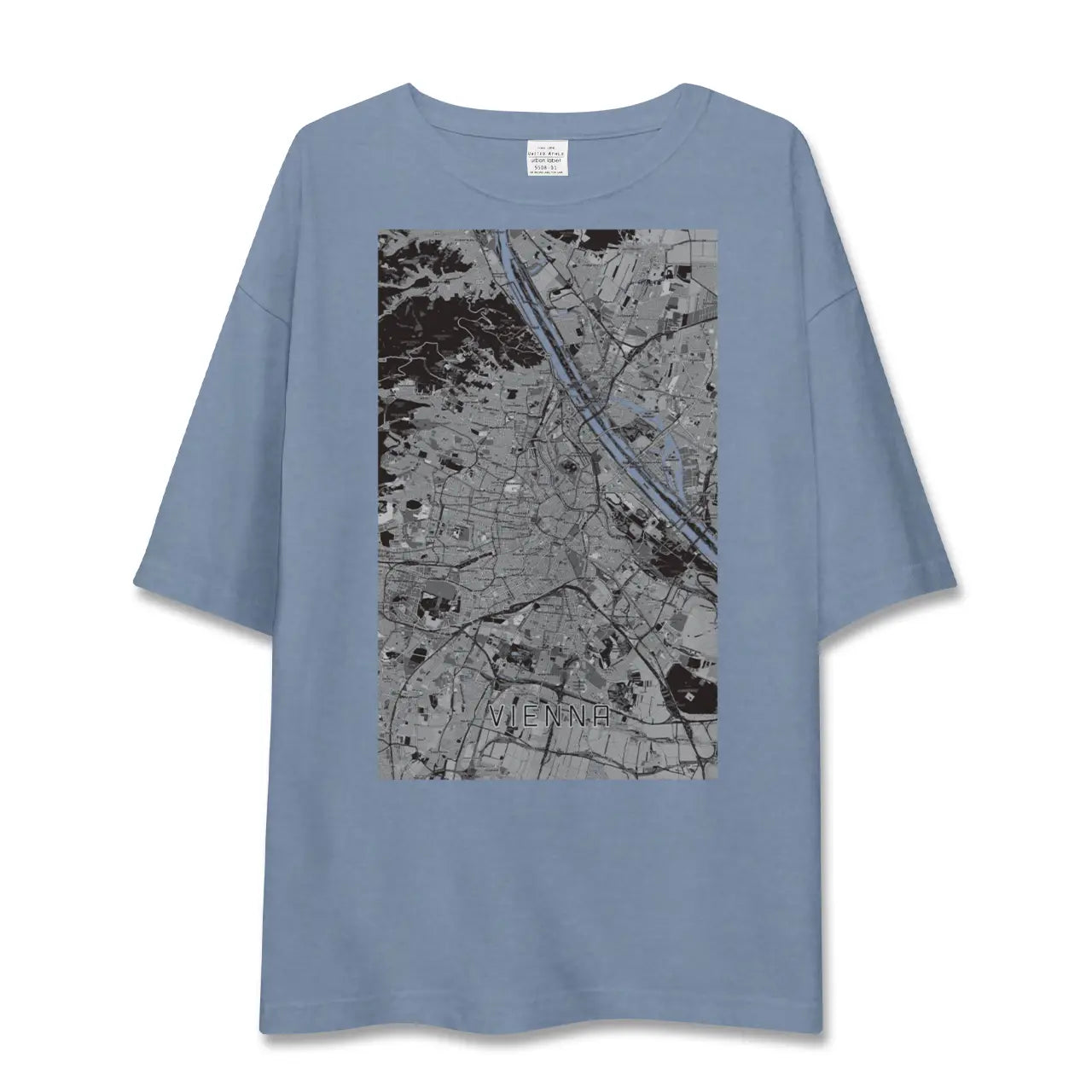 【ウィーン(オーストリア)】地図柄ビッグシルエットTシャツ