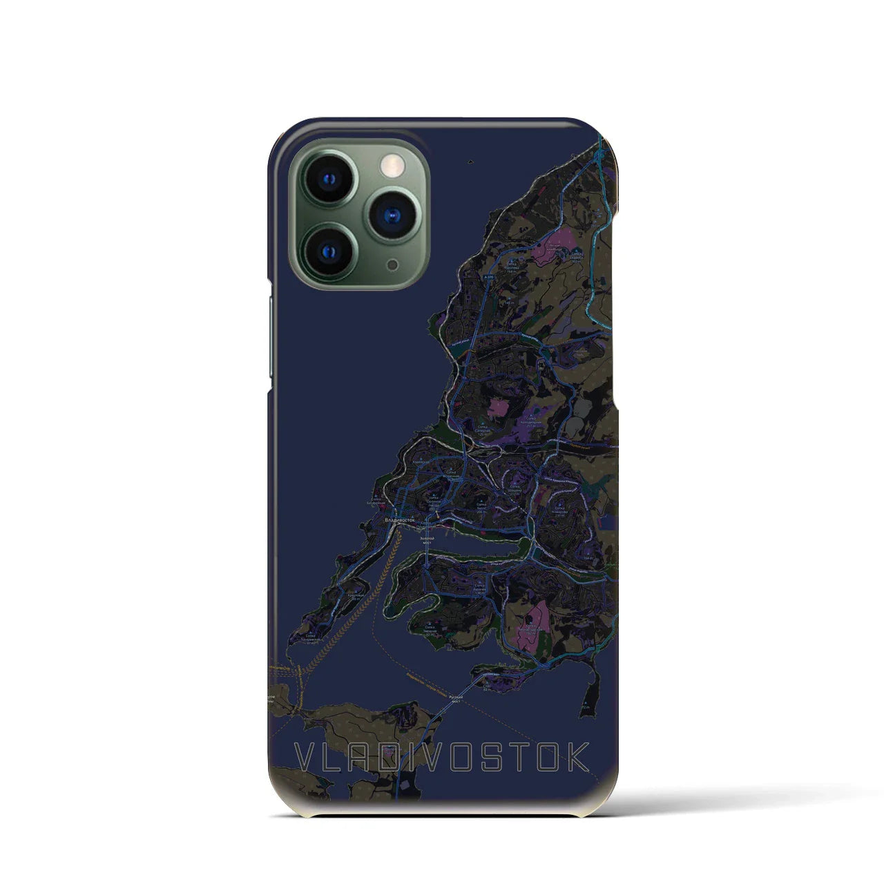 【ウラジオストク(ロシア)】地図柄iPhoneケース(バックカバータイプ)