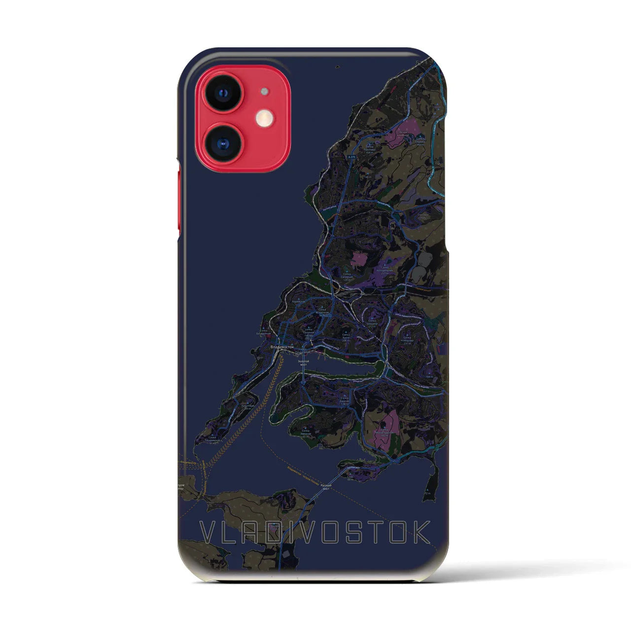 【ウラジオストク(ロシア)】地図柄iPhoneケース(バックカバータイプ)