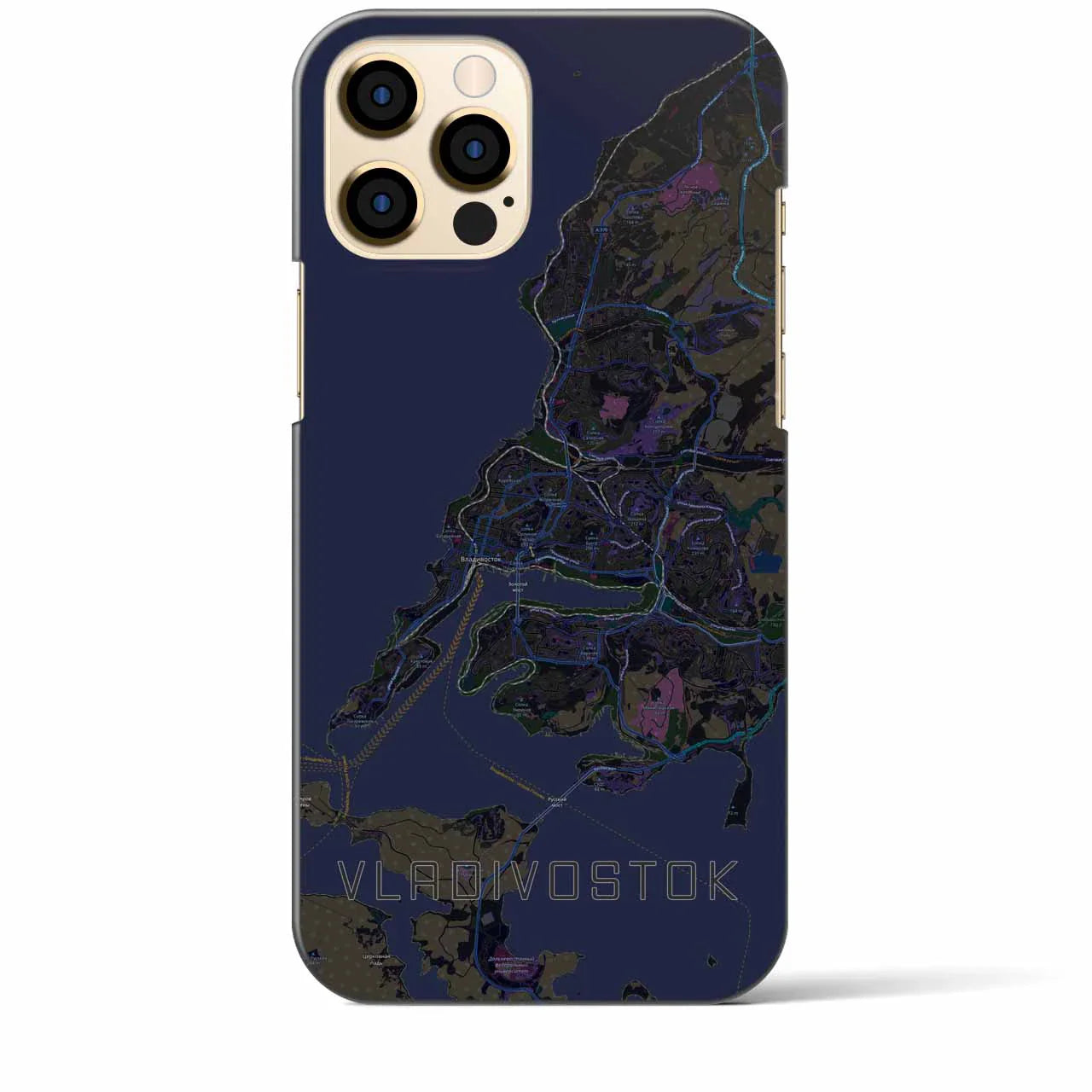 【ウラジオストク(ロシア)】地図柄iPhoneケース(バックカバータイプ)