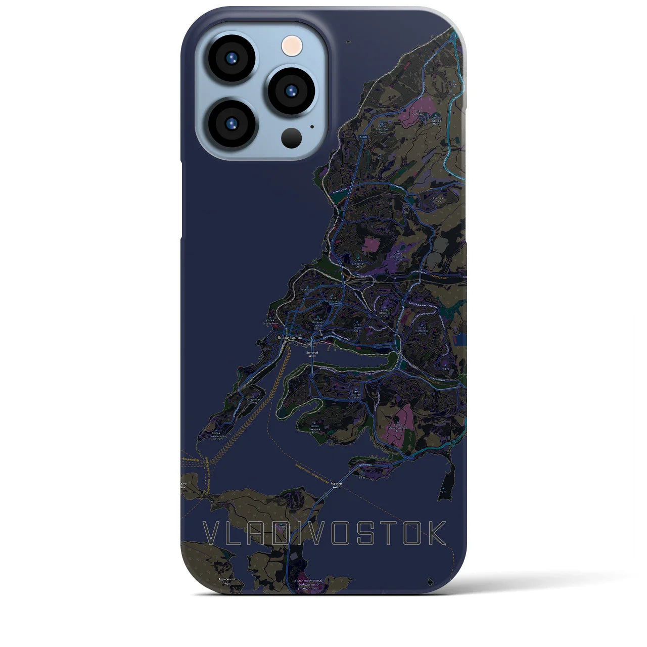 【ウラジオストク(ロシア)】地図柄iPhoneケース(バックカバータイプ)