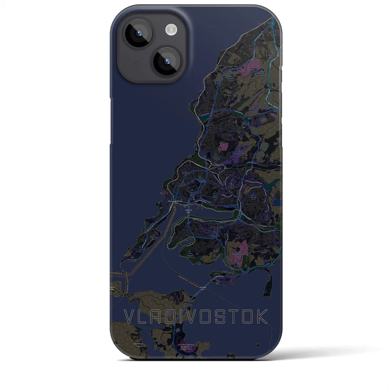 【ウラジオストク(ロシア)】地図柄iPhoneケース(バックカバータイプ)