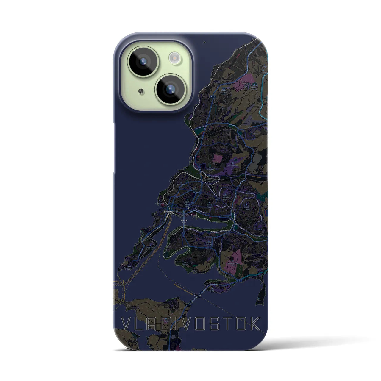 【ウラジオストク(ロシア)】地図柄iPhoneケース(バックカバータイプ)
