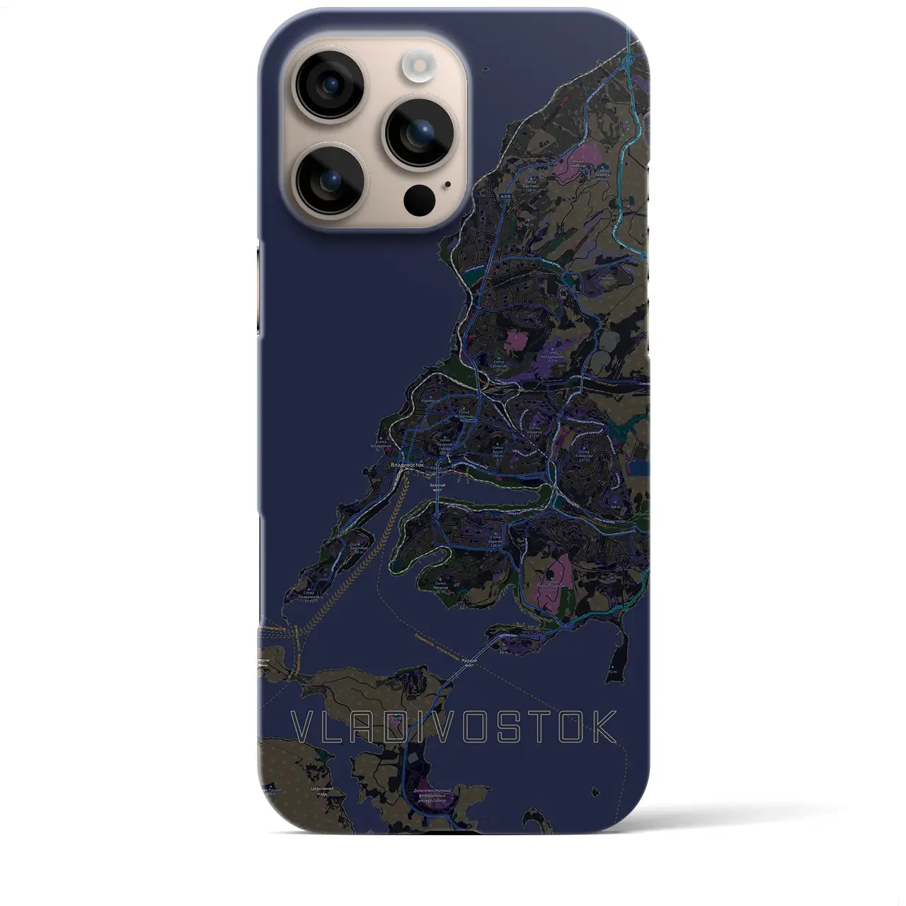 【ウラジオストク(ロシア)】地図柄iPhoneケース(バックカバータイプ)